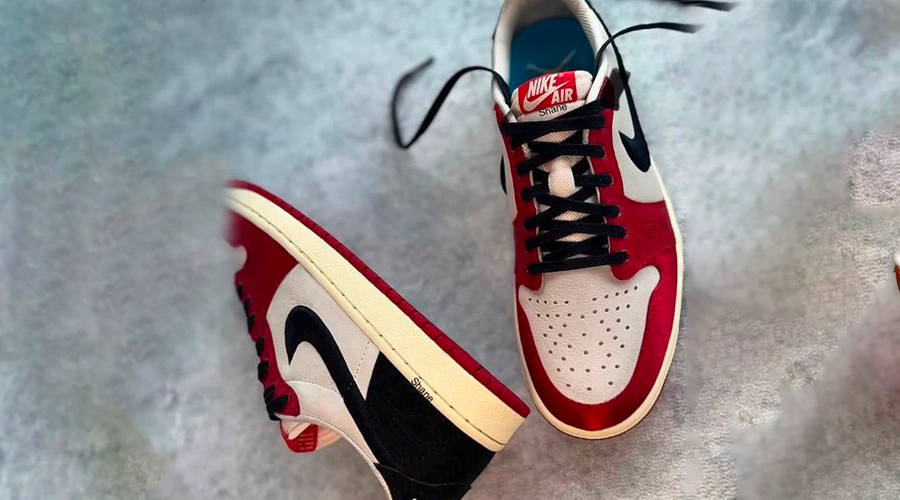 First looks of the upcoming Trophy Room Jordan 1 Low OG | SwiftSole